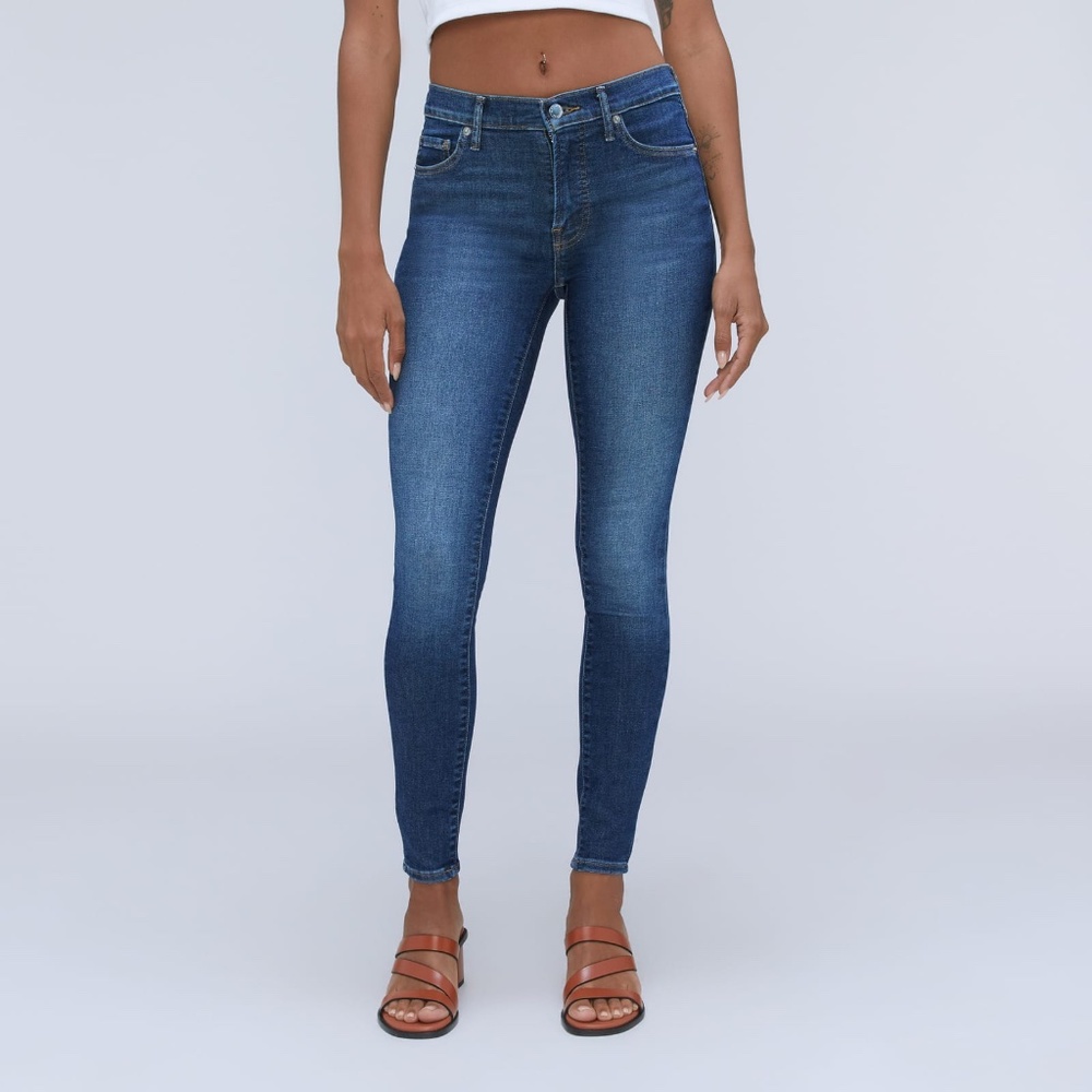 Everlane The Mid-Rise Skinny Stretch Jean Blue Base - Size 25